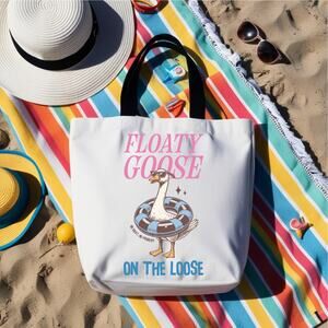 Floaty Goose Cute Tubing Summer Tote Bag